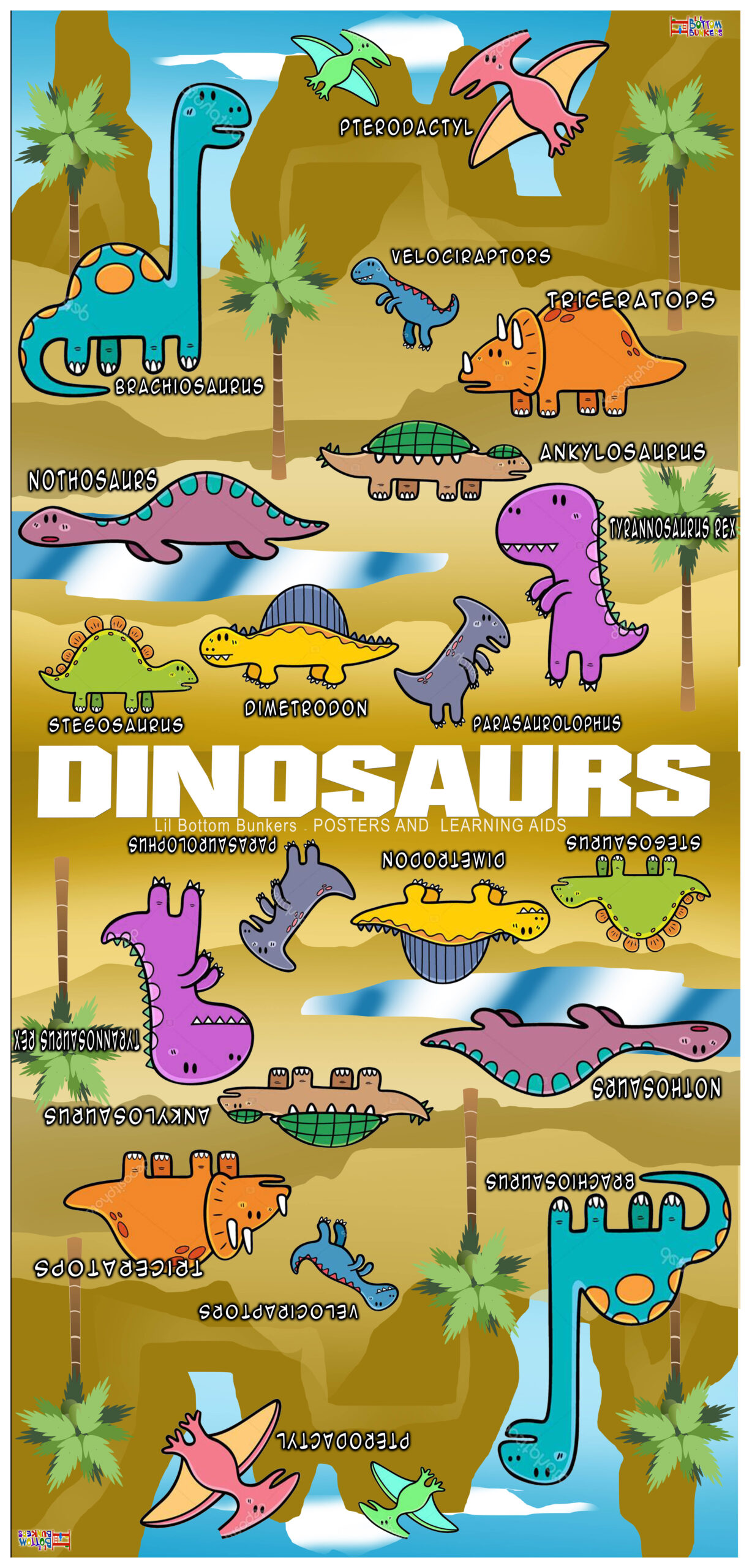 DINOSAURS 35 x 74 white border 01