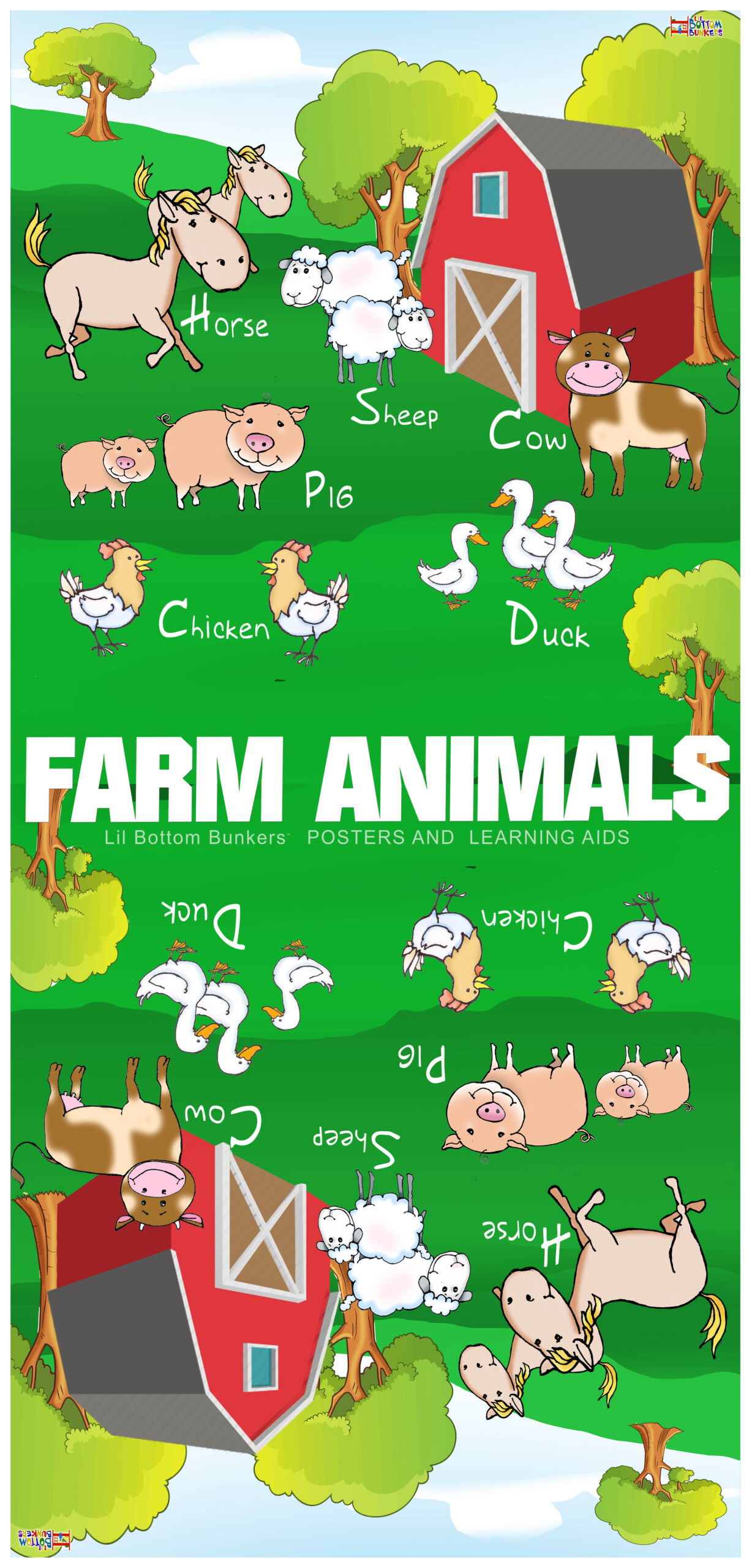 FARM ANIMALS 35 x 74 white border 01