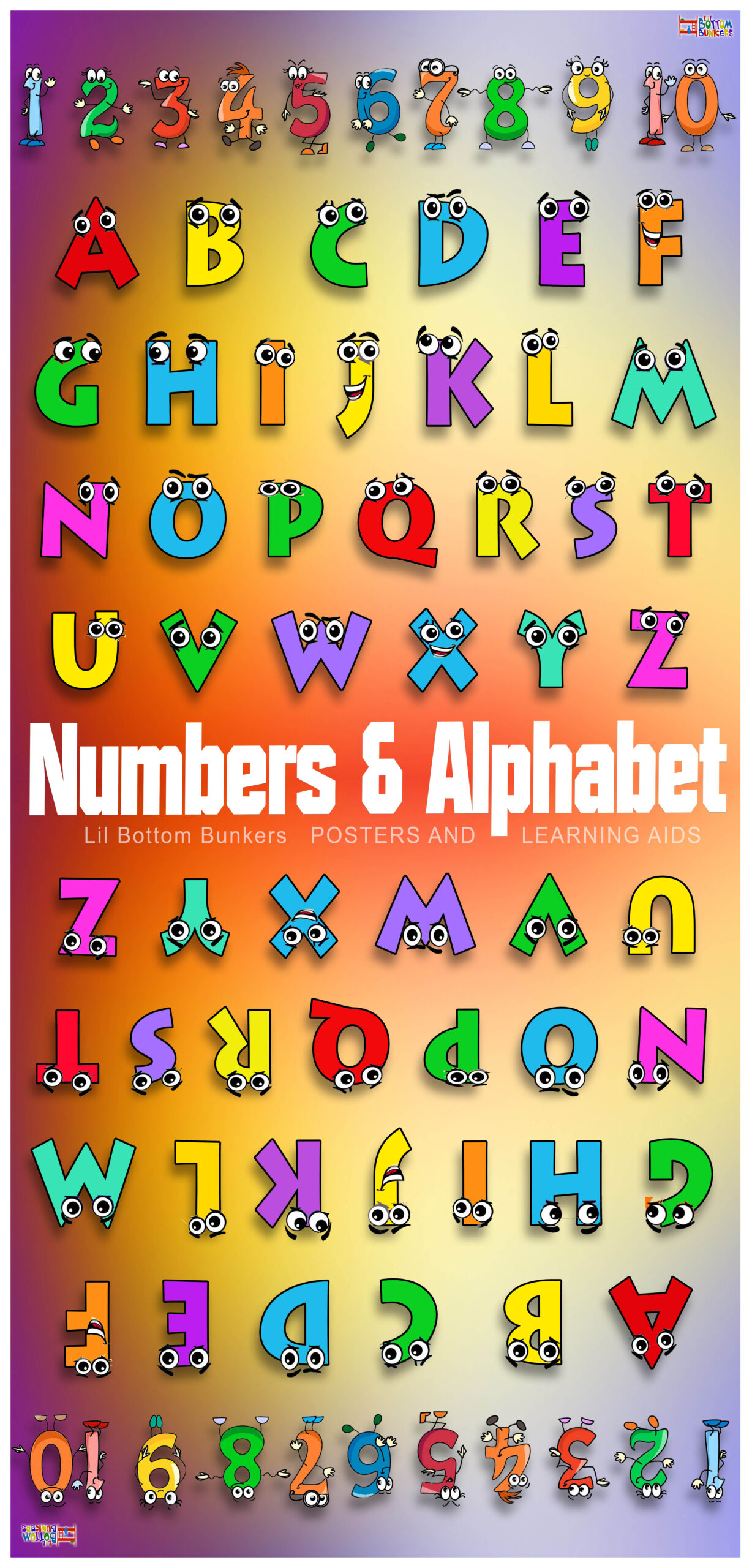 Numbers Alphabet 35 x 74 white border 01